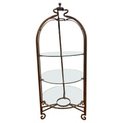 Antique Victorian Style Iron and Glass Shelf Boutique/Closet Display Stand