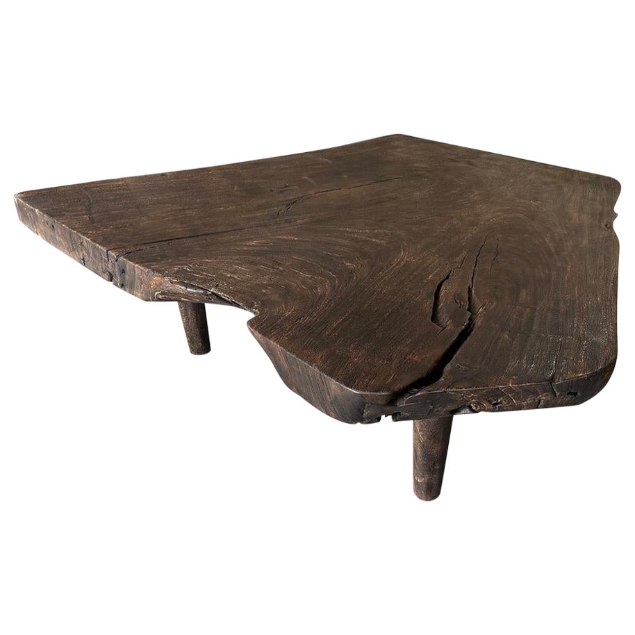 Andrianna Shamaris Table basse simple en bois de suar charbonné 