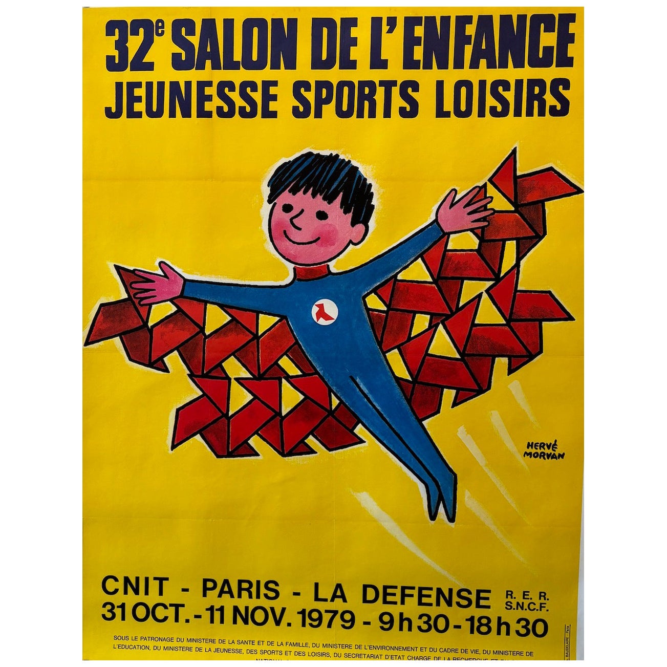 French Original Vintage Advertising Poster, 32E Salso De L’enfance HERVE MORVAN  For Sale