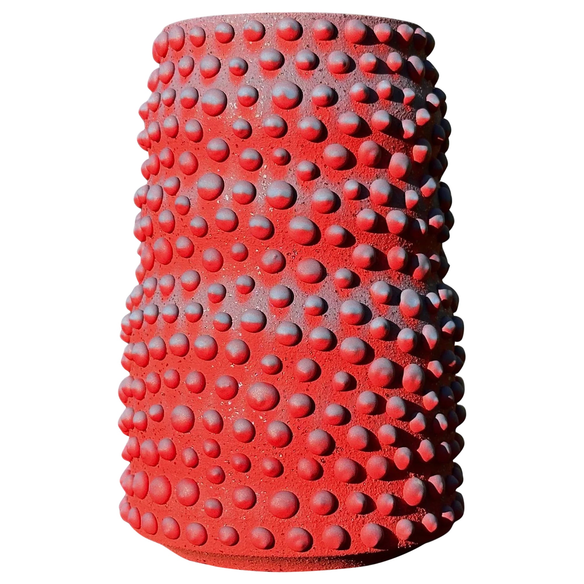 Vermillion Organic Dot Ombre Vase For Sale