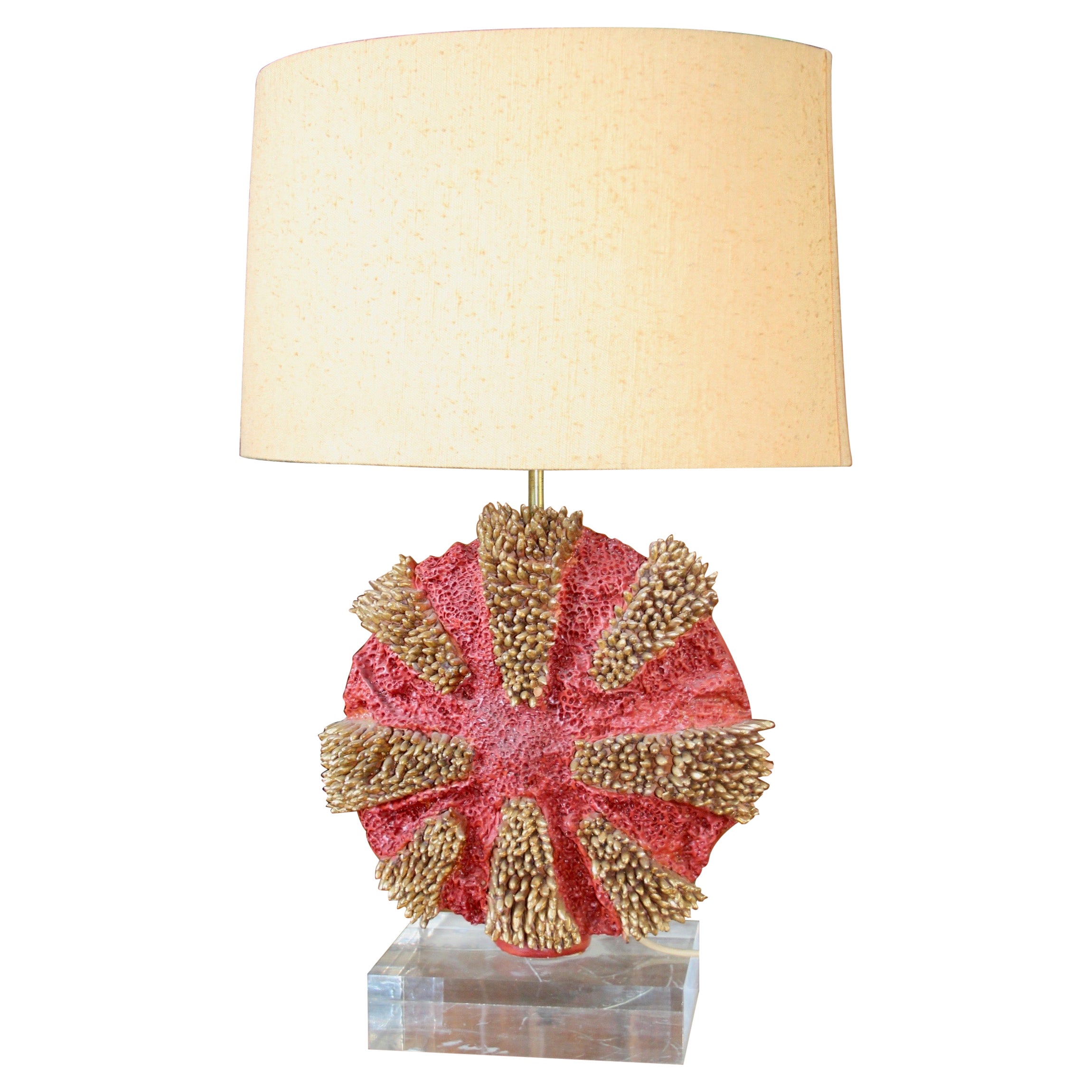 Ceramic coral table lamp For Sale