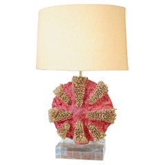 Vintage Ceramic coral table lamp
