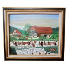 Vintage Betsy ross Koller poet painting title Home from the alps 