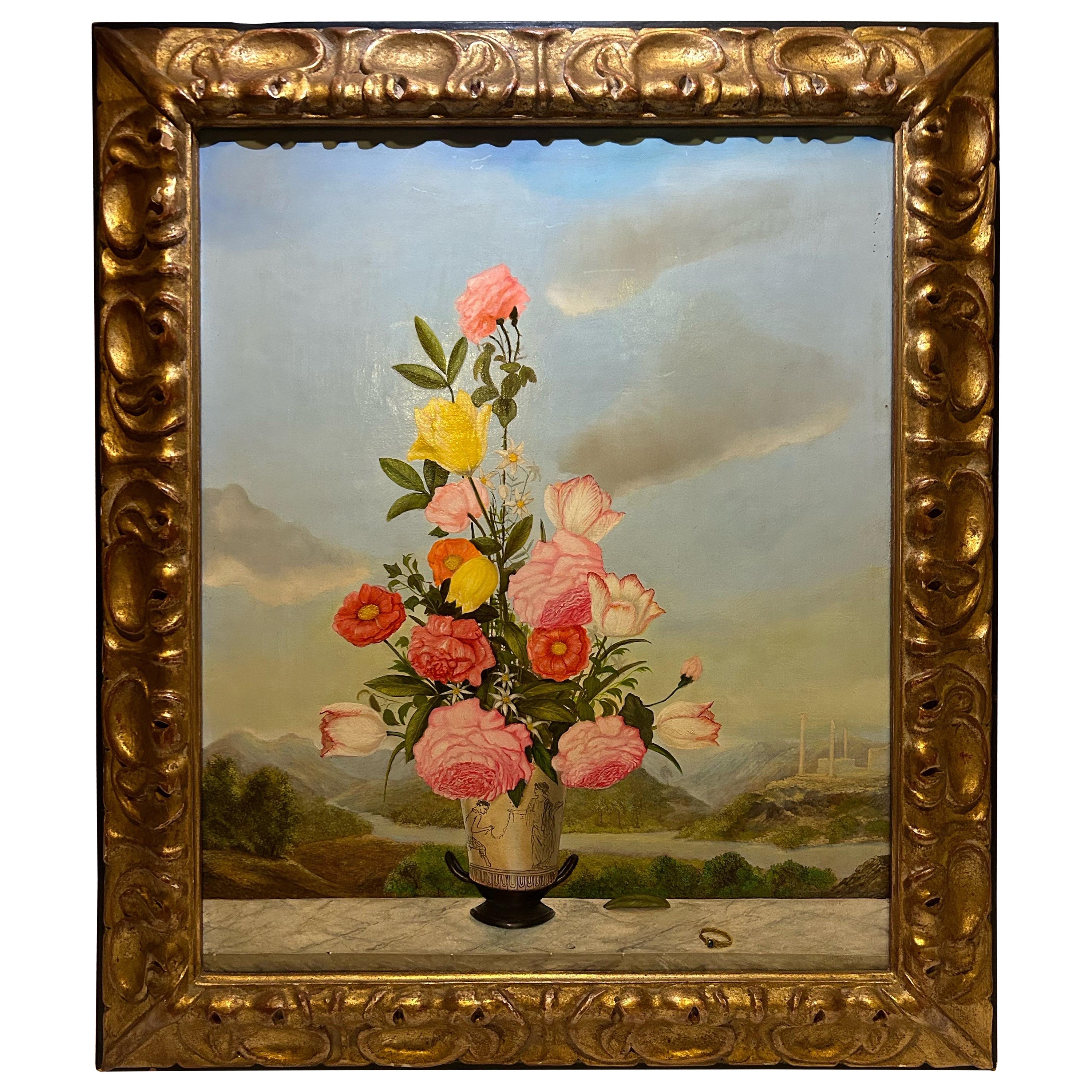 Painting Flowers by Jean Thomassen (1949) For Sale