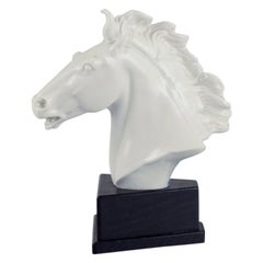 Erich Oehme für Meissen, Deutschland. Porzellan-Skulptur. Der Kopf des Pferdes