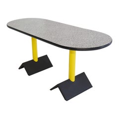 Unusal, customized memphis oval desk or dining table 