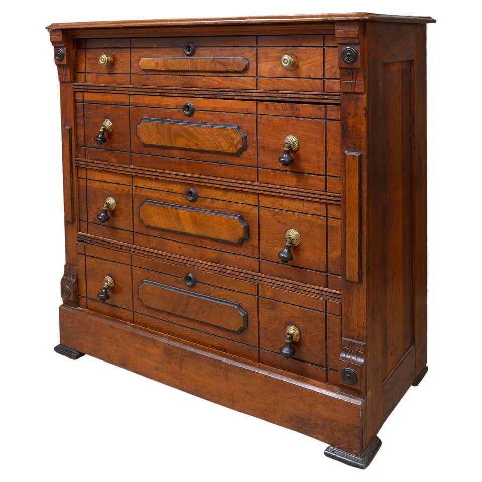 Chestdrow With Shoe Rake Italy Late 19th Century Chest of Drawers , Walnut, with shoe rack ...