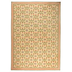 Used Midcentury Indian Dhurrie Handwoven Cotton Rug