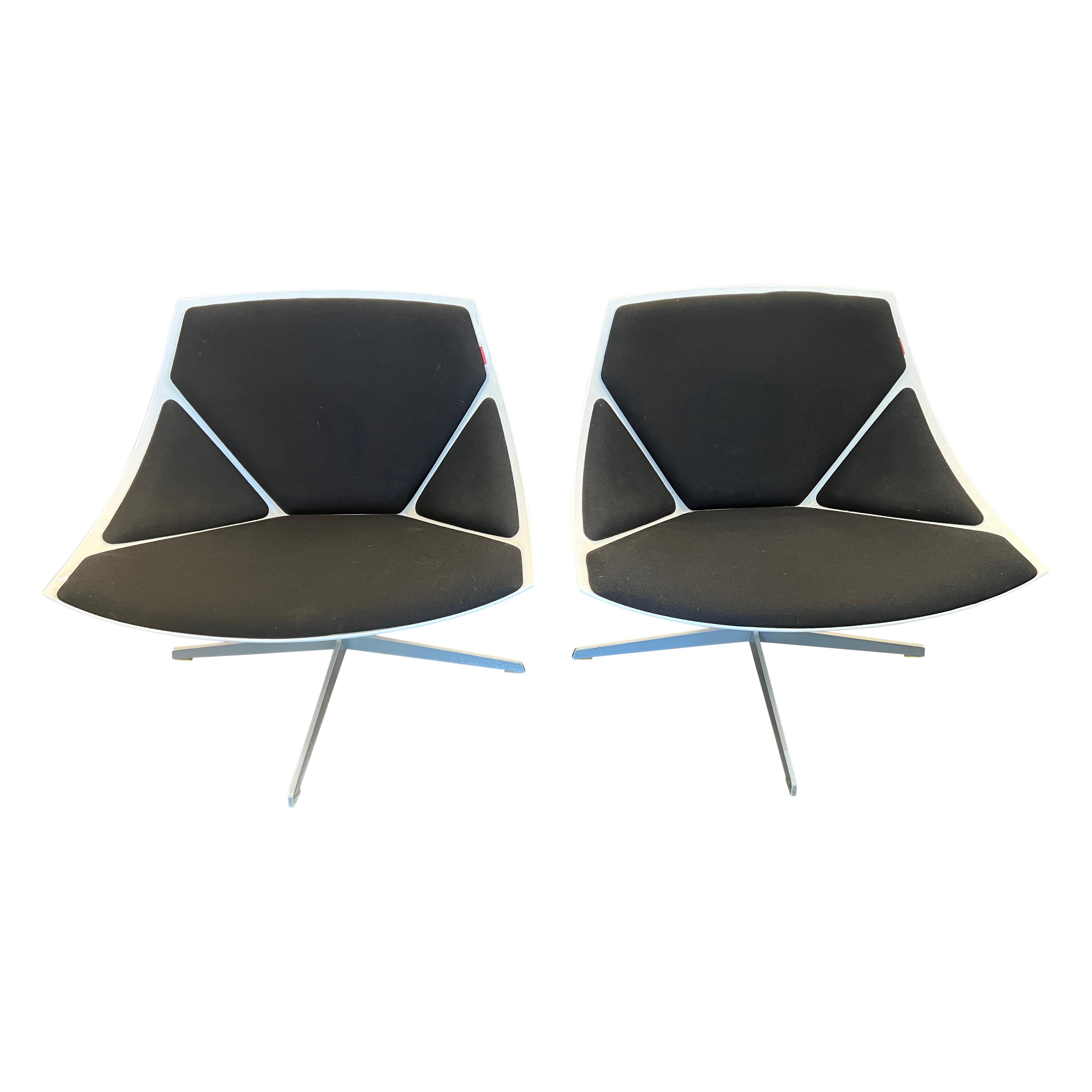 Pair of swivel armchairs by Fritz Hansen  For Sale