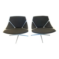 Vintage Pair of swivel armchairs by Fritz Hansen 