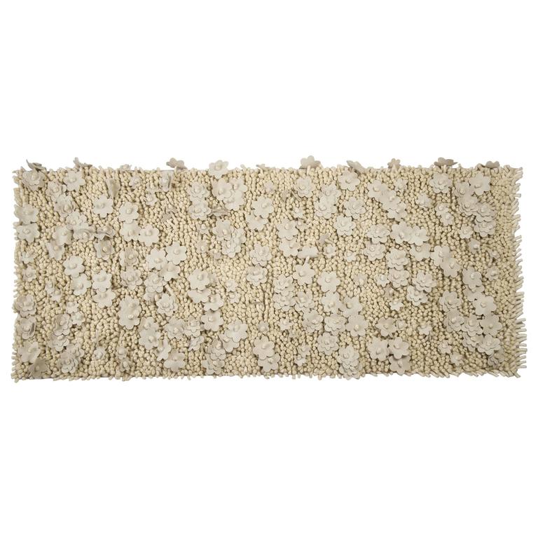 Beaded Flower Rug Or Wall Hanging Or Bed Headboard For Sale At 1stdibs
