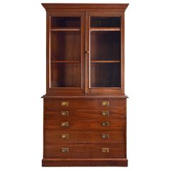 Antique Mahogany Plans Chest and Cabinet
