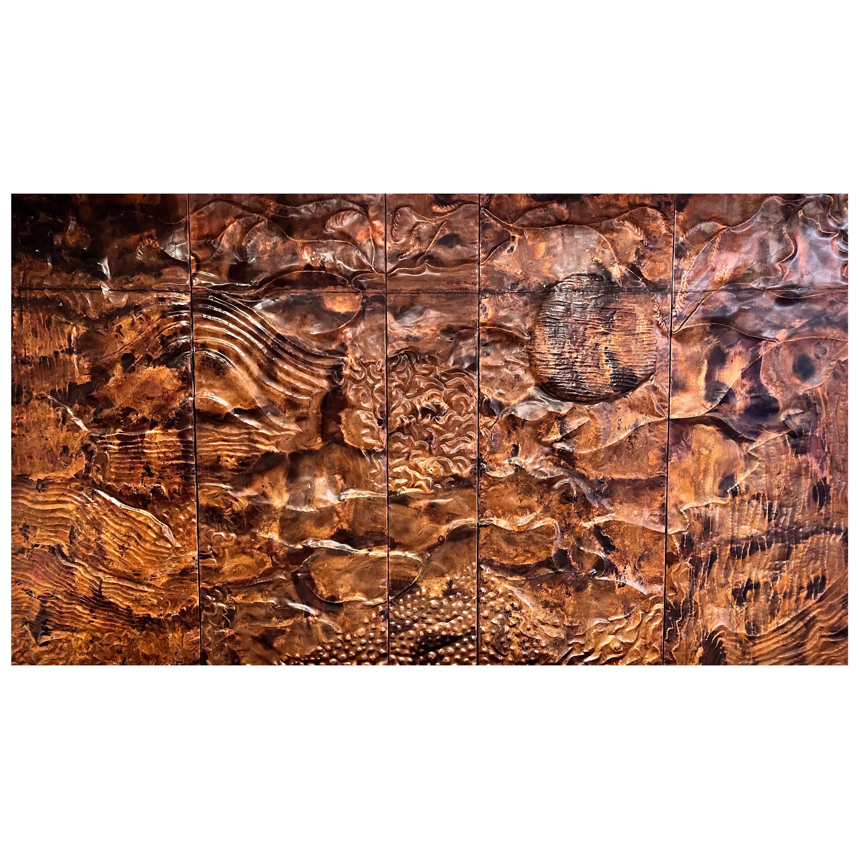 1970s Copper Panel  For Sale
