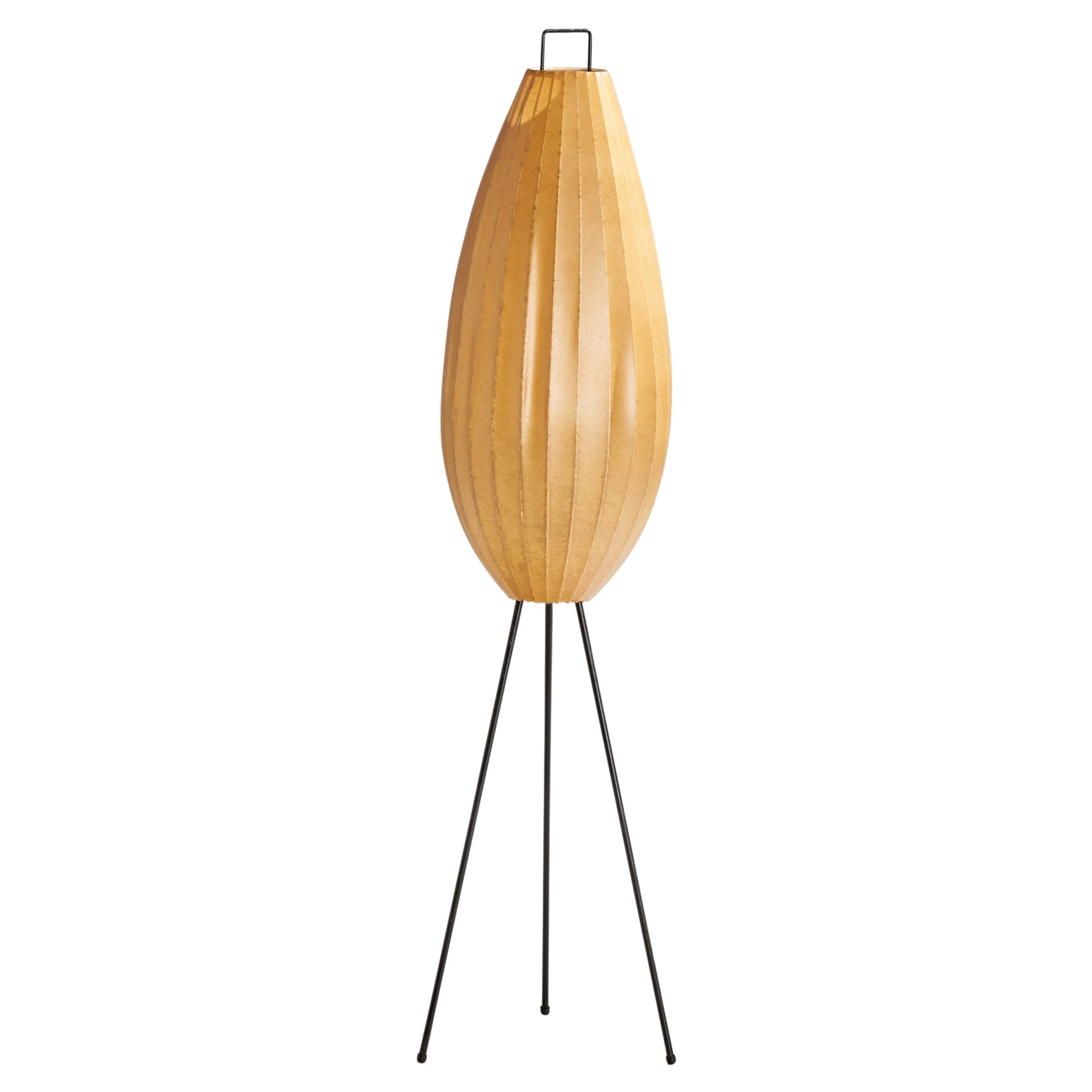 Designer italien, lampadaire, métal, résine, Italie, années 1960