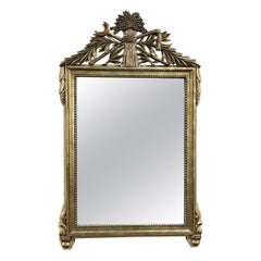 Lovely Gilt Mirror with Wheat Sheaf, Crescent and Laurel Leaves