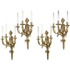 Set of Four Louis XVI Style Wall Appliques 7