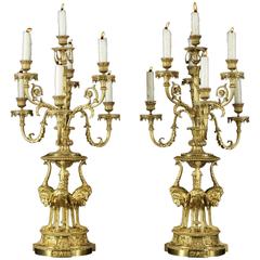 Pair of Louis XVI Style Seven-Light Candelabra, French, circa 1870 7