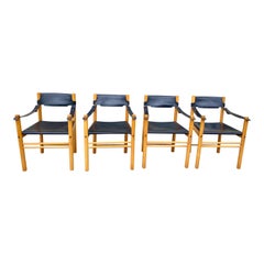 Set of 4 Italian Ibisco Sedie Armchairs, 1960s