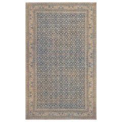 Handgewebter antiker persischer Täbris-Teppich mit blauem Herati-Pattern aus der Zeit um 1900