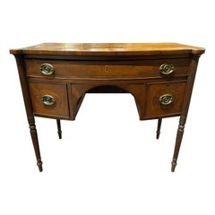 Antique Sheraton Mahogany Bow Front Dressing Table or Server circa 1820