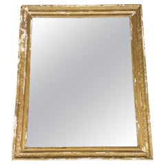 Miroir Antique du 19ème siècle à cadre doré