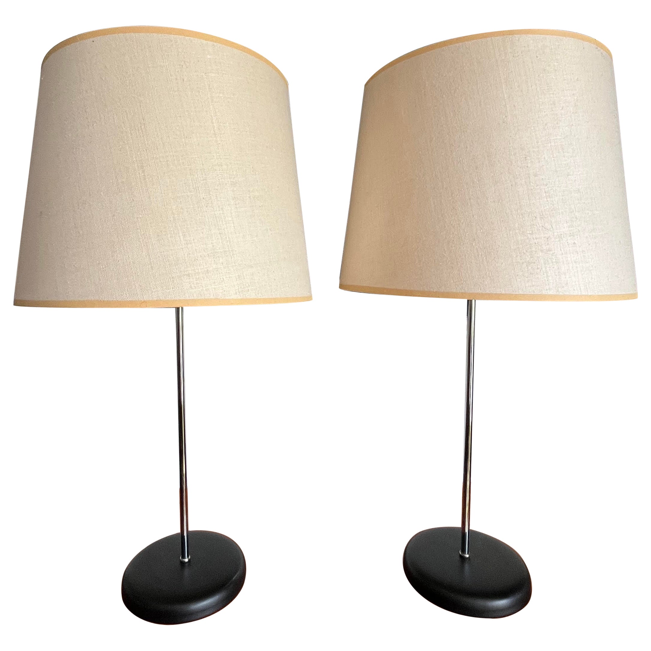 Mid Century Modern Chrome Table Lamps