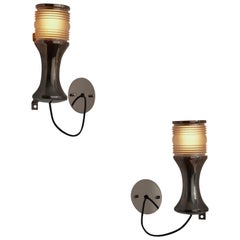 Pair of Model 1123 Sconces by Tito Agnoli for Oluce