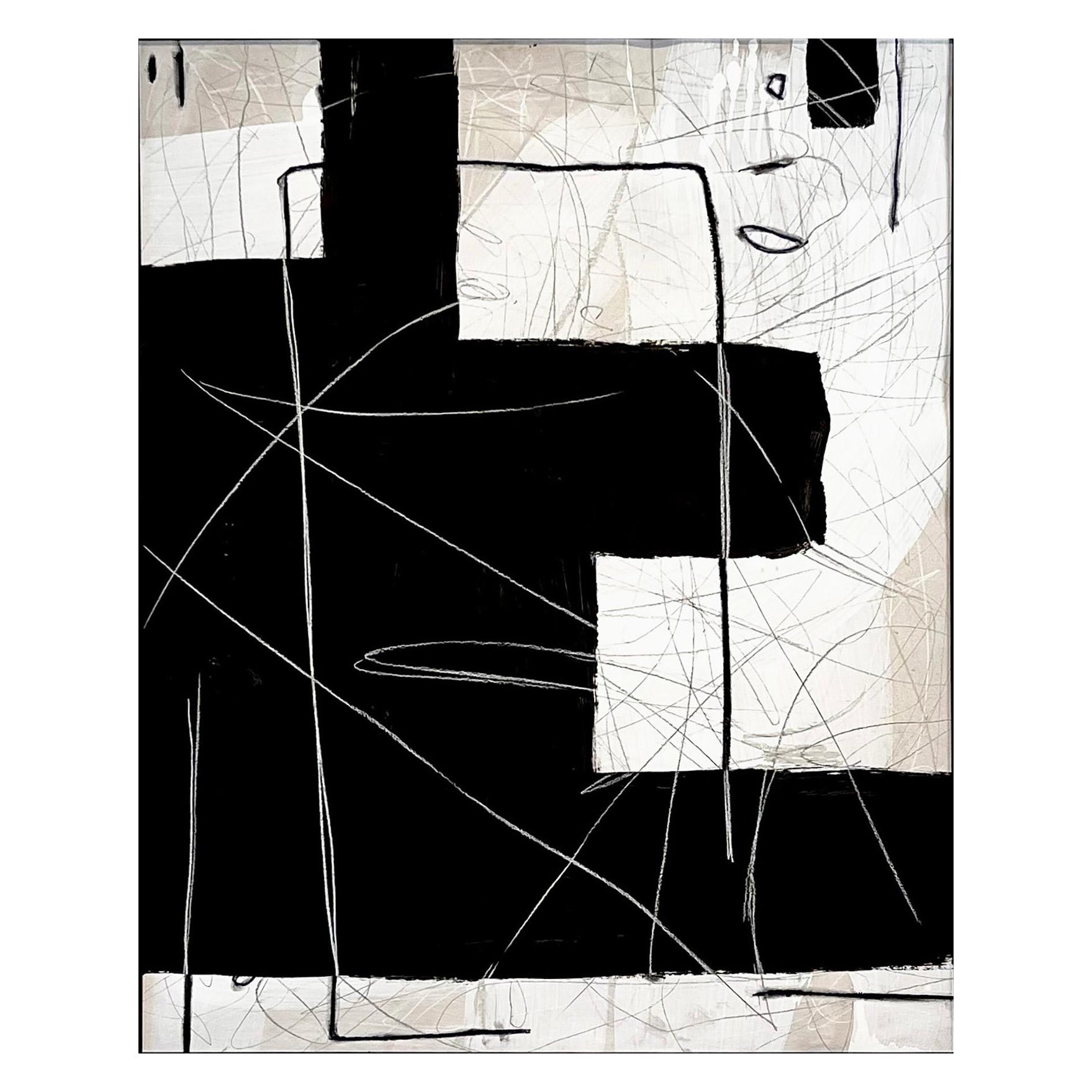 Untitled #127 von Murray Duncan, Mischtechnik auf Papier, abstrakt, geometrisch, modern im Angebot