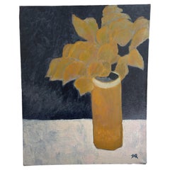 Vintage-Ölgemälde, Blumenstrauß-Gemälde von Donald K Ryan, Stillleben 
