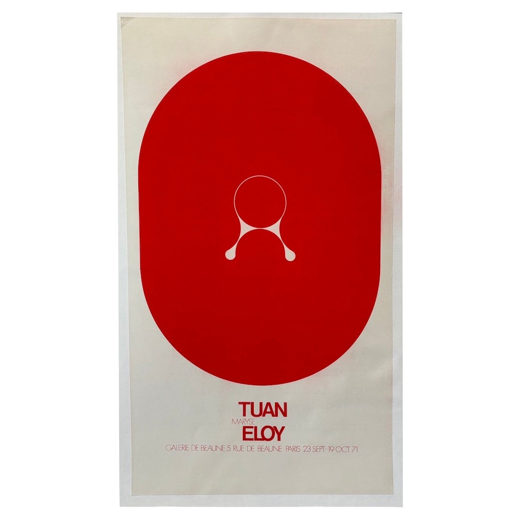 Original-Vintage-Ausstellungsplakat, „Pham Ngoc Tuan Galerie De Beaune“, 1971  im Angebot