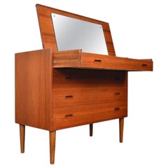 Vintage Arne Vodder Secretary / Vanity / Dresser In Teak