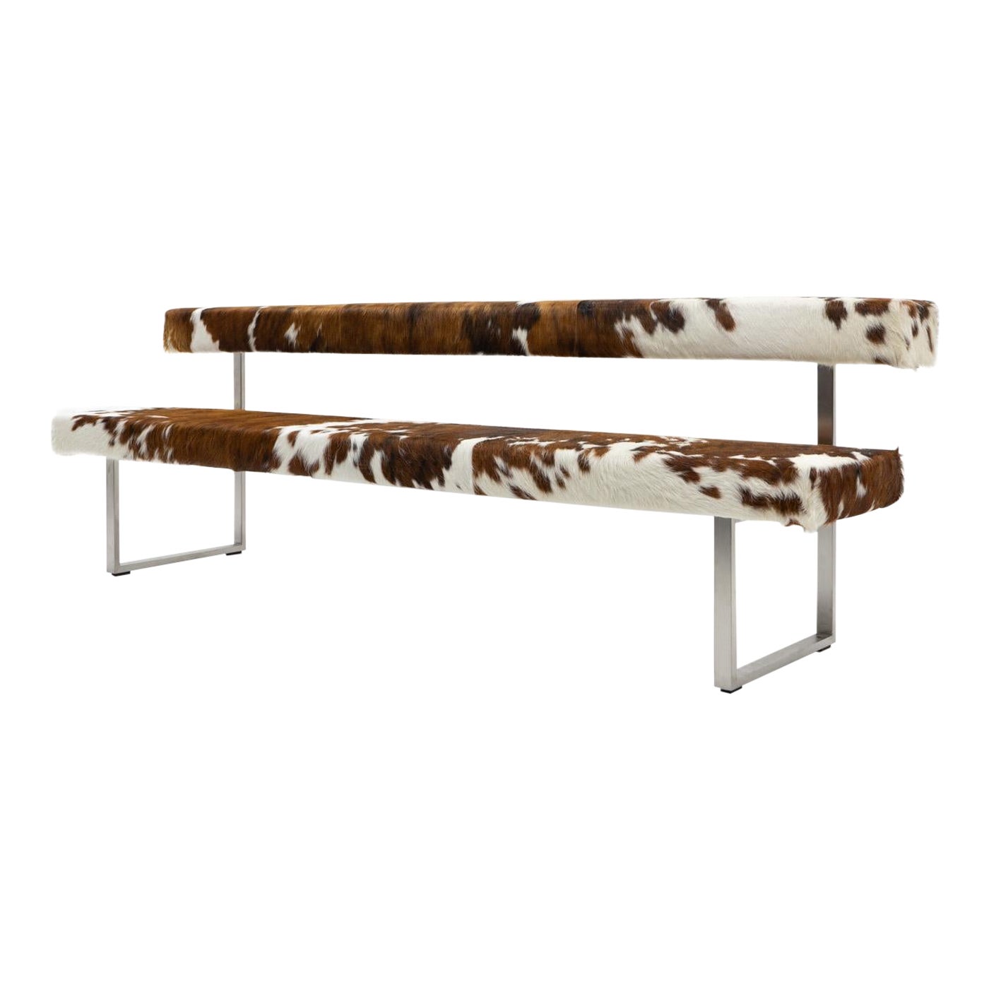 Swiss Design Permesso Bench in cowhide, by Girsberger - 2000s For Sale
