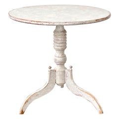 Used Classic 19th Century Swedish Round Pedestal Table