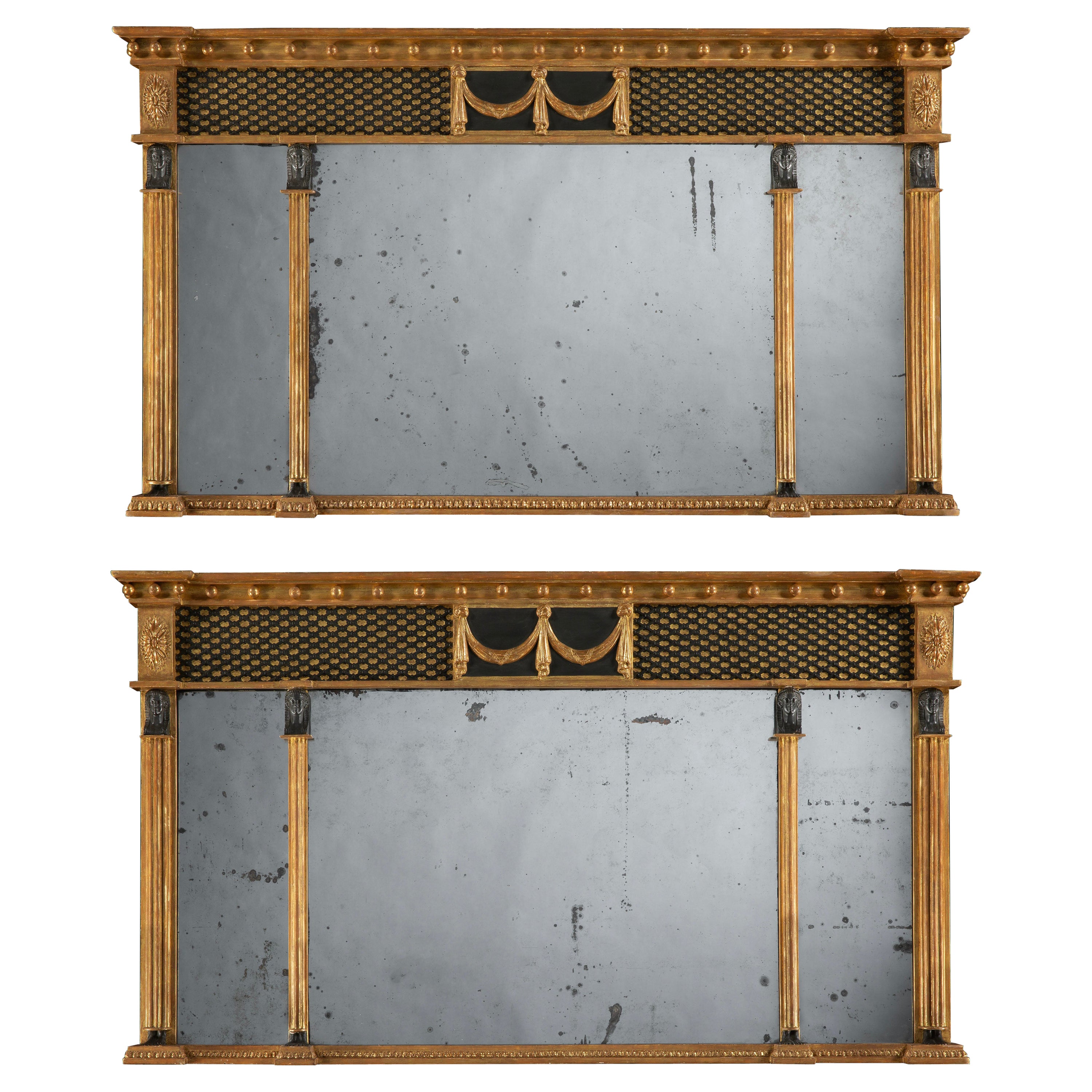 Rare Pair of Early 19th Century Regency Period Mirrors