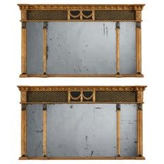 Antique Rare Pair of Early 19th Century Regency Period Mirrors