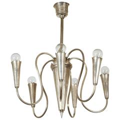 Silver Art Deco Chandelier