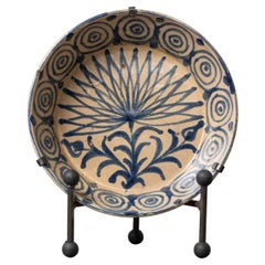 19th c. Spanish Blue and White Fajalauza Lebrillo Bowl from Granada