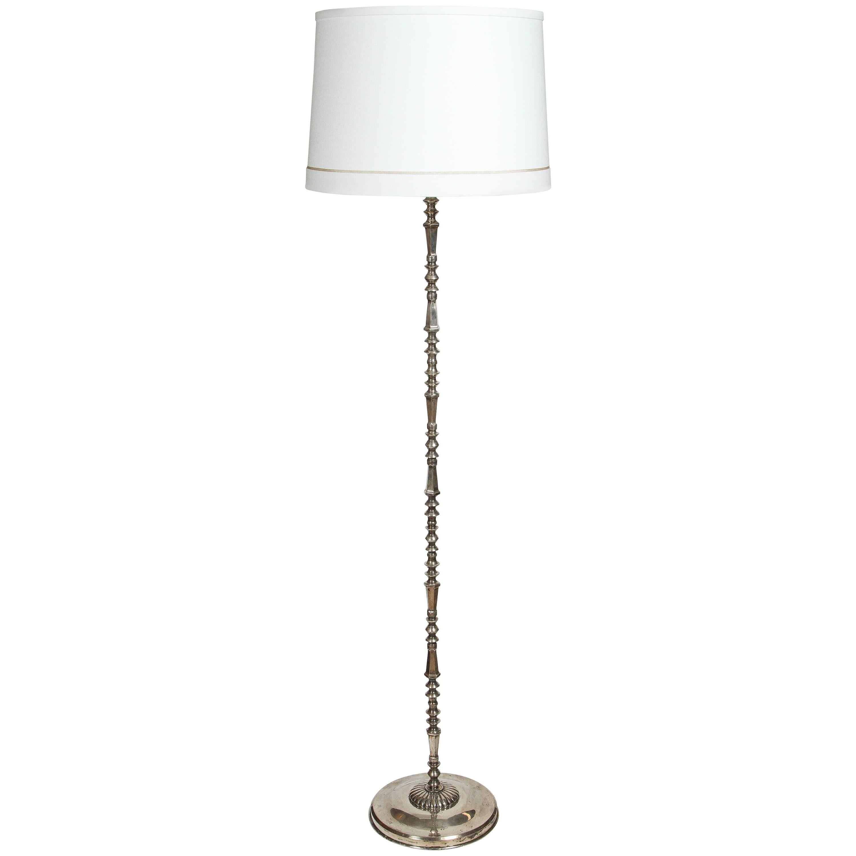 Silver Floor Lamp For Sale