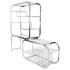 Expandable Chrome Etagere by Milo Baughman for DIA