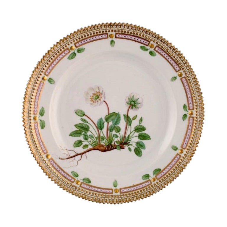 Royal Copenhagen Flora Danica Lunch Plate. Hand-Painted Porcelain with Flowers