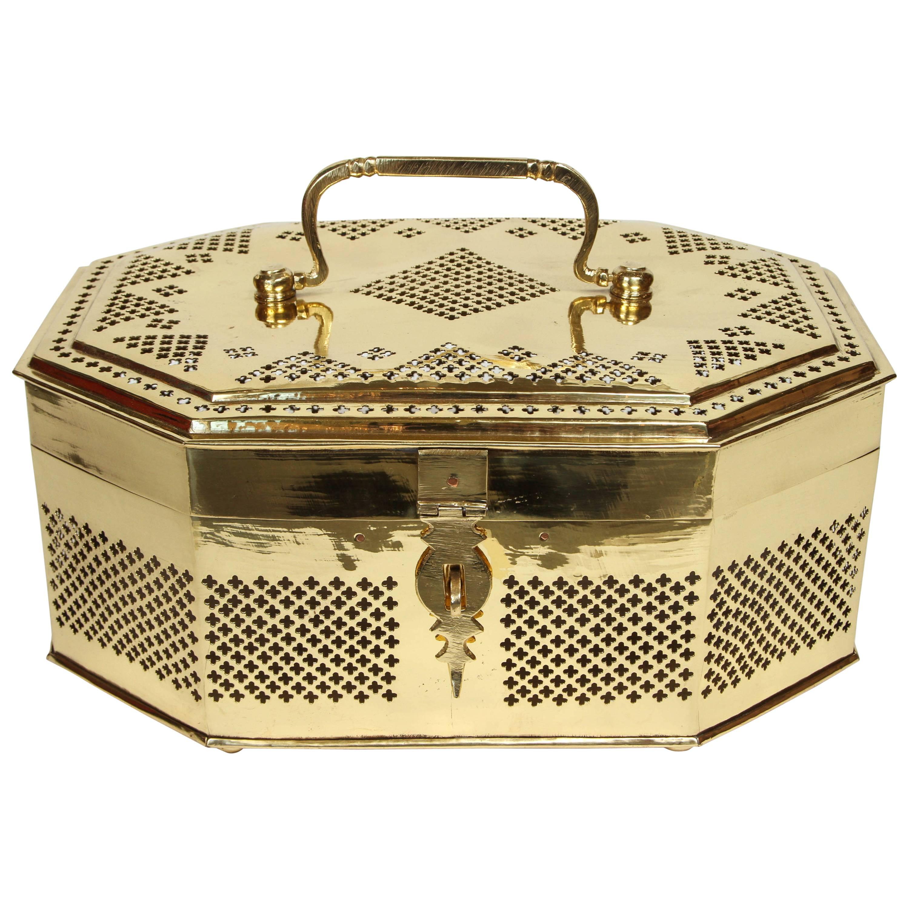 Large Brass Cricket Box
