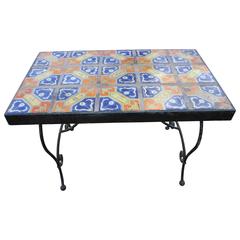 Late 19th Century Ceramic Tile Top Table