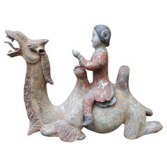 Bedeutende chinesische Terrakotta-Skulptur eines Kamels, China Tang Dynasty