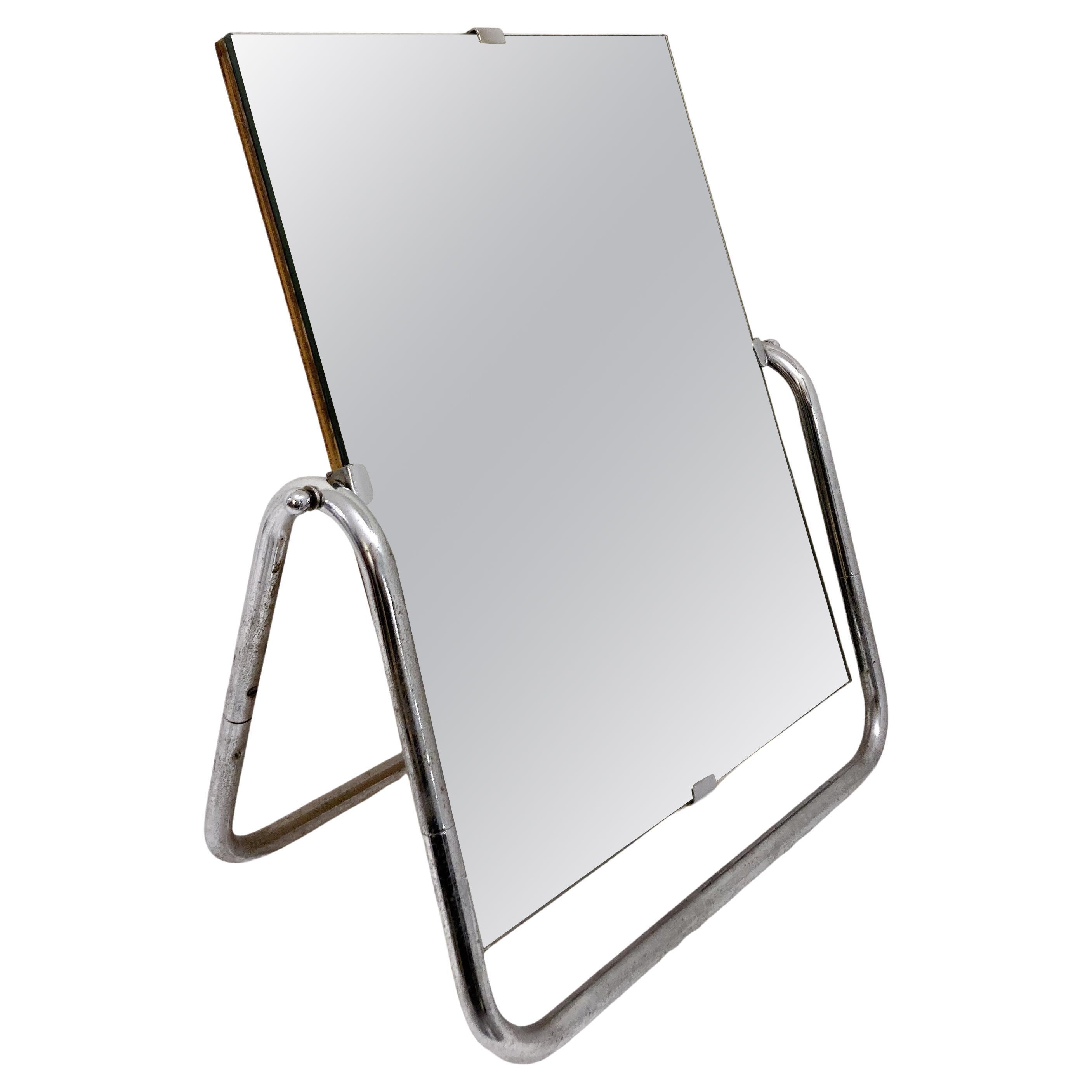 Mid-Century Modern Chrome Desk Mirror im Angebot