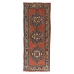 4.8x11.8 Ft Vintage Oriental Rug, Runner for Entryway, Hallway Decor. Toute la laine