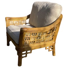 Retro Mid Century McGuire San Francisco Furniture Sofa Chair & Coffee table.