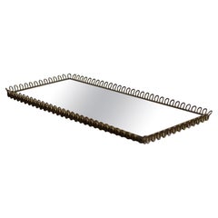 Retro Swedish Modern Brass Mirror tray