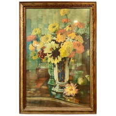 Vintage A. Gusteiger Still Life Floral Painting