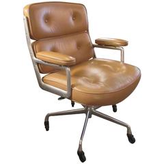 Eames Time Life Leather Chair for Herman Miller