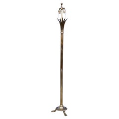 Retro 1960's French Brass Tripod Floor Lamp